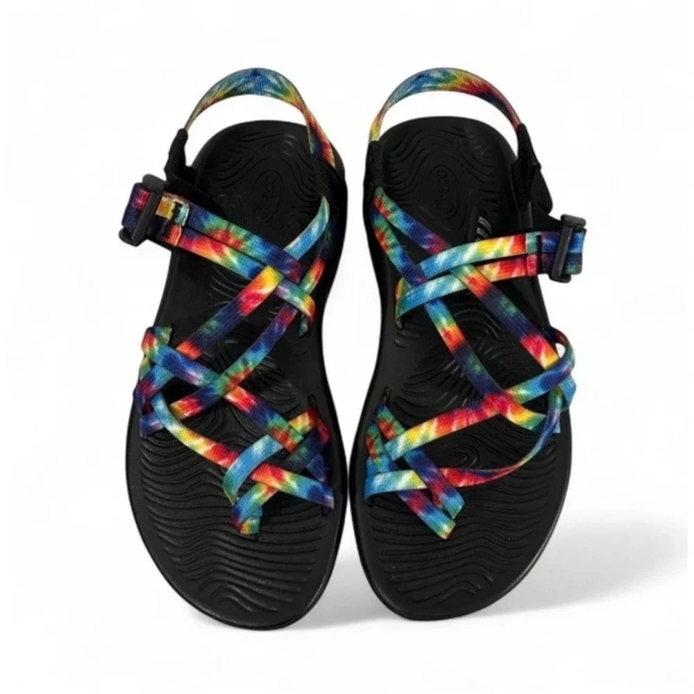 Chaco ZVOLV X2 Tie Dye Strappy Sandals‎ Women's Size 7 Adjustable Straps Shoes